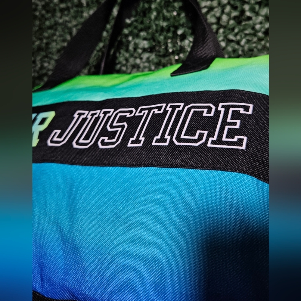 Justice Cheer Bag - Green and Blue Tote Bag - Picture 6 of 10